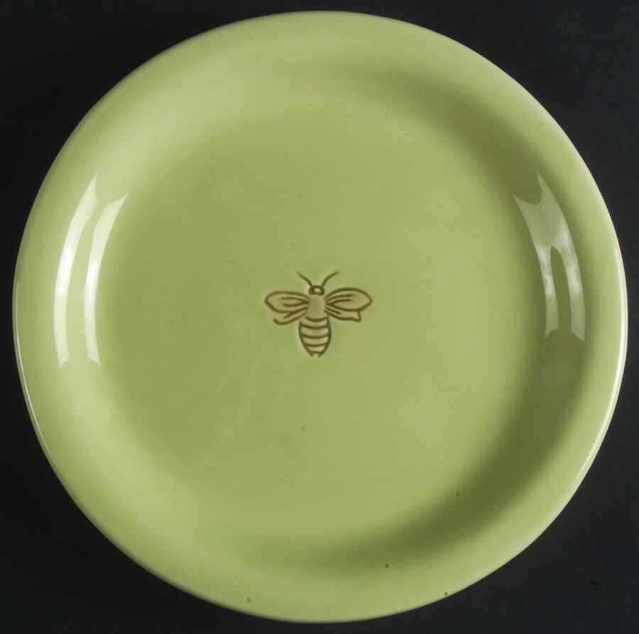 Bee Green Dessert/Pie Plate by Pottery Barn China-1