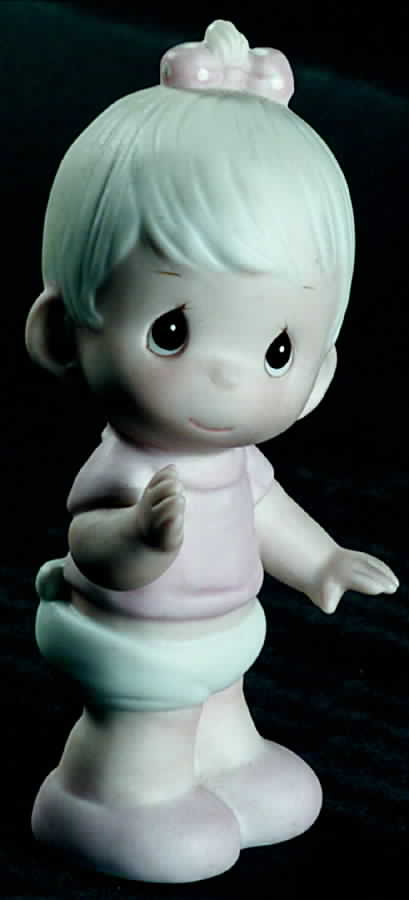 Baby Girl-Standing Cross-Baby Girl Standing - Cross Trademark, No Box by Precious Moments-1