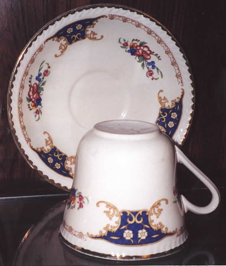 PTL3 Blue Flat Cup & Saucer Set by Portland-1