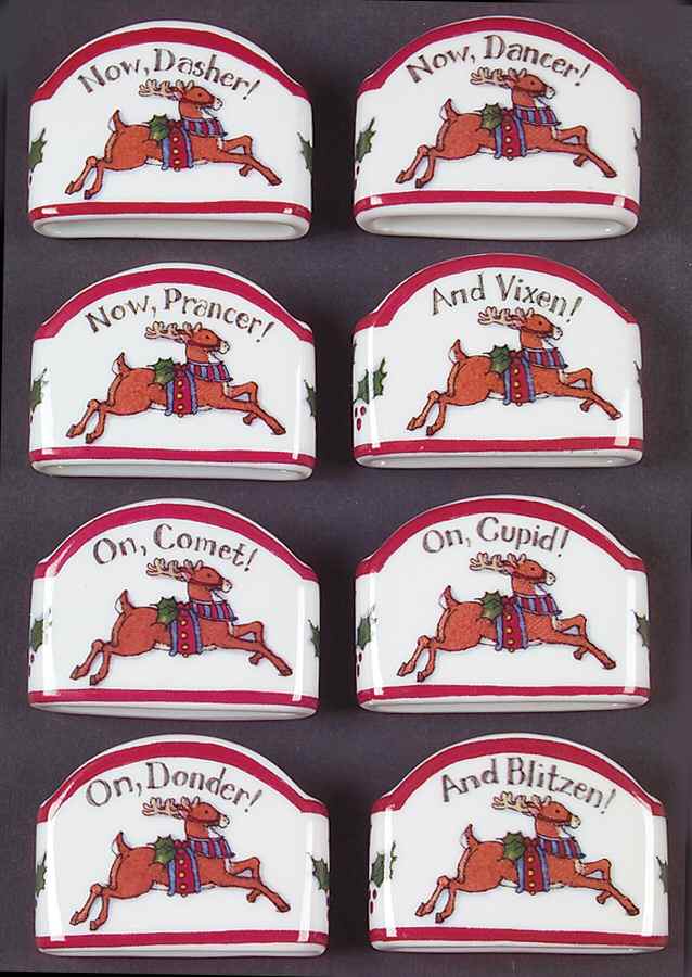 Christmas Story Napkin Ring - Set of 8 by Portmeirion-1