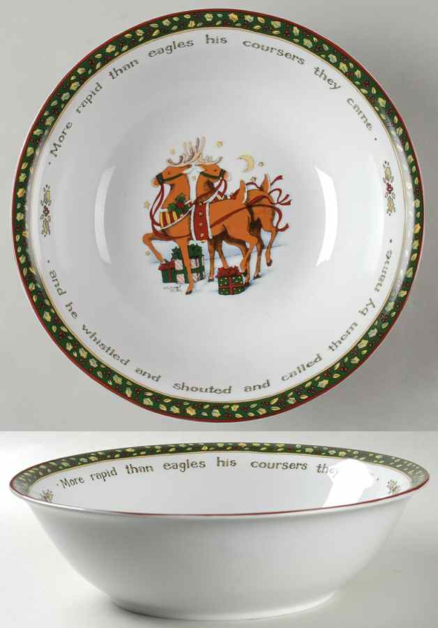 Christmas Story 12" Large Salad Serving Bowl by Portmeirion-1