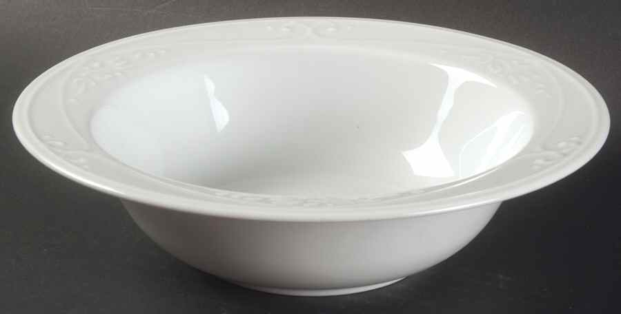 Veranda White Soup/Cereal Bowl by Princess House-1