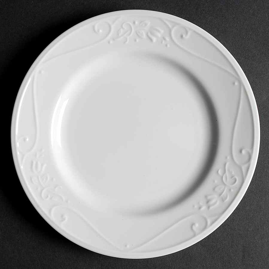 Veranda White Salad/Dessert Plate by Princess House-1