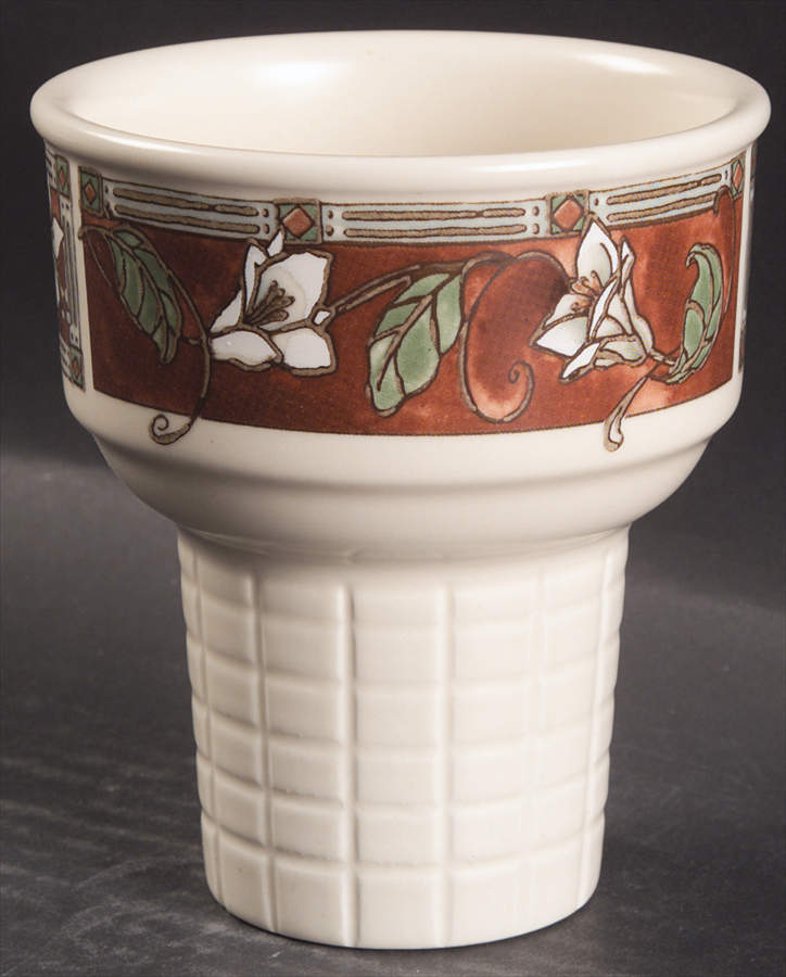 Mission Flower Ice Cream Cone Shaped Dish by Pfaltzgraff-1