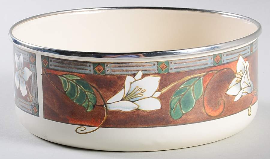 Mission Flower 6 5/8" Metal Bowl by Pfaltzgraff-1