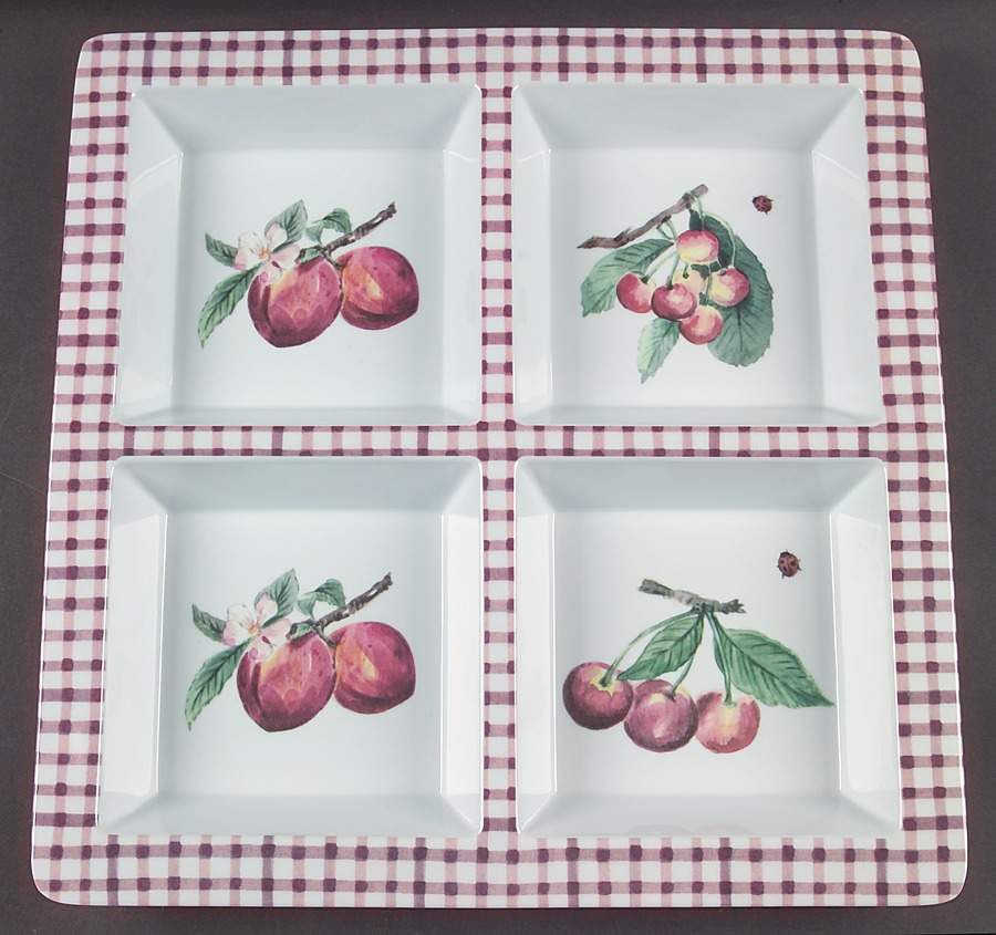 Delicious 4 Section Square Melamine Tray by Pfaltzgraff-1