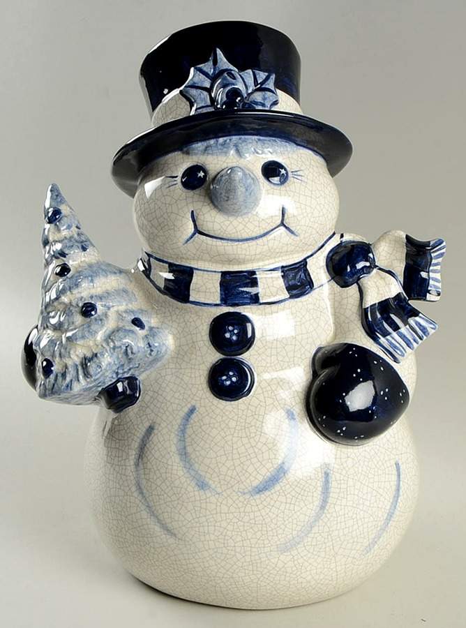 Holiday Snowman Figurine by Potting Shed-1