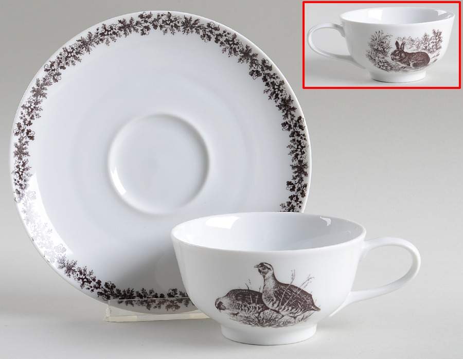 PMM1 Flat Cup & Saucer Set by Porzellan - Munchen-1