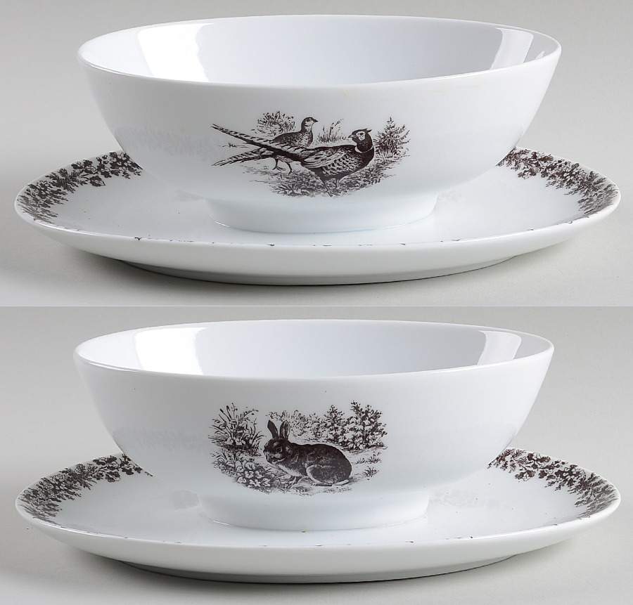 PMM1 Gravy Boat with Attached Underplate by Porzellan - Munchen-1