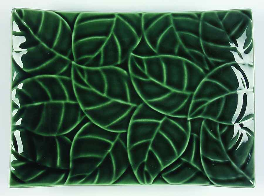 Jade Leaves 13" Rectangular Serving Platter by Pier 1-1