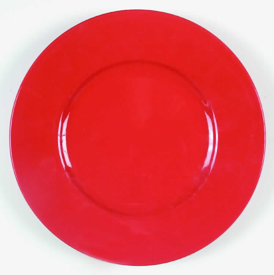 Red 13" Chop Plate (Round Platter) by Pier 1-1