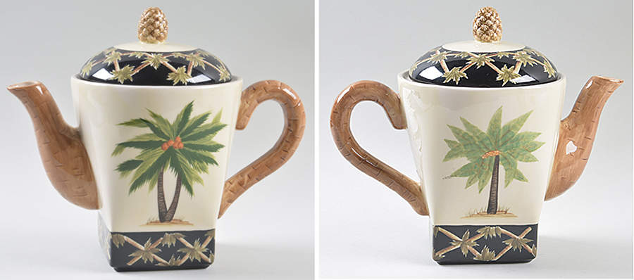 Black Palm Teapot & Lid by Pacific Rim-1
