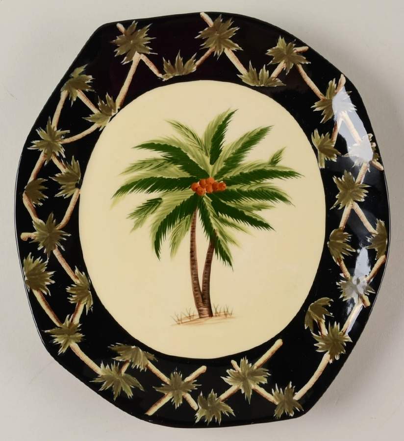 Black Palm Dinner Plate by Pacific Rim-1
