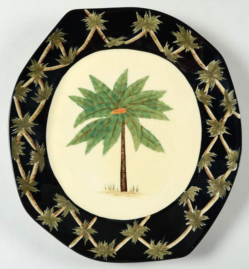 Black Palm Dinner Plate by Pacific Rim-1