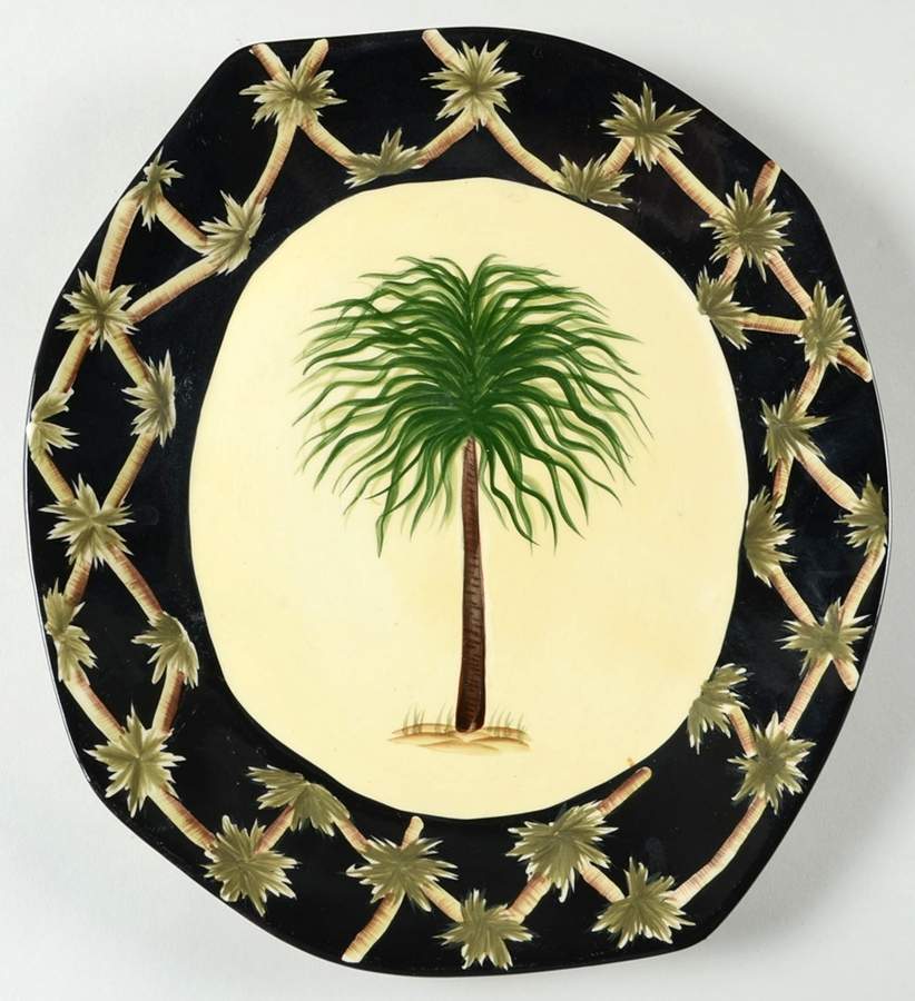 Black Palm Dinner Plate by Pacific Rim-1
