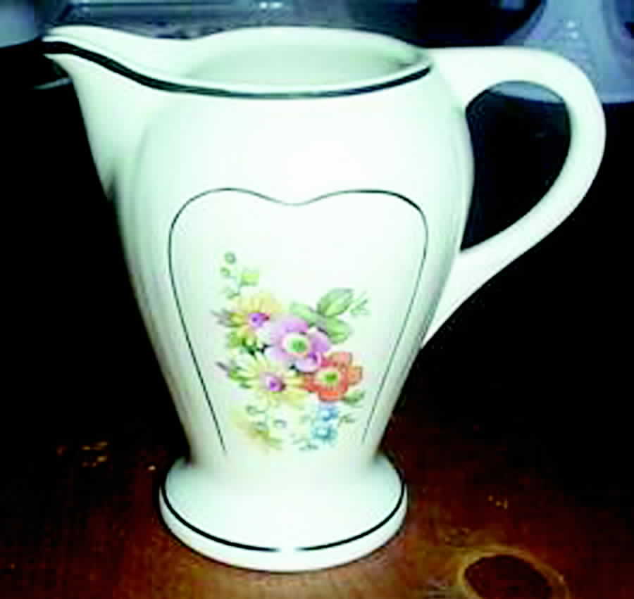 Reversed Field Flowers Hostess Creamer by Porcelier-1