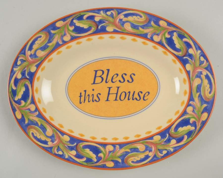 Villa Della Luna 10" Bless This House Plate by Pfaltzgraff-1