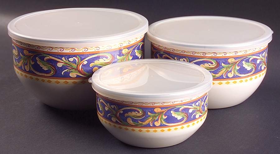 Villa Della Luna (3 Pc) Metal Bowl Set & Lid (5 7/8",7",7 3/4") by Pfaltzgraff-1