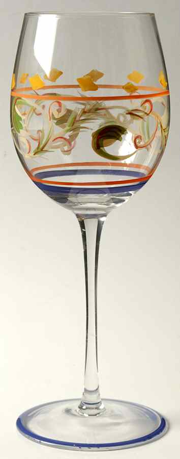 Villa Della Luna 16 Oz Glassware Handpainted Wine by Pfaltzgraff-1