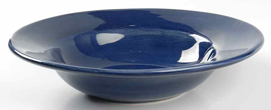 Sausalito Sapphire Blue Large Rim Soup Bowl by Pottery Barn China-1