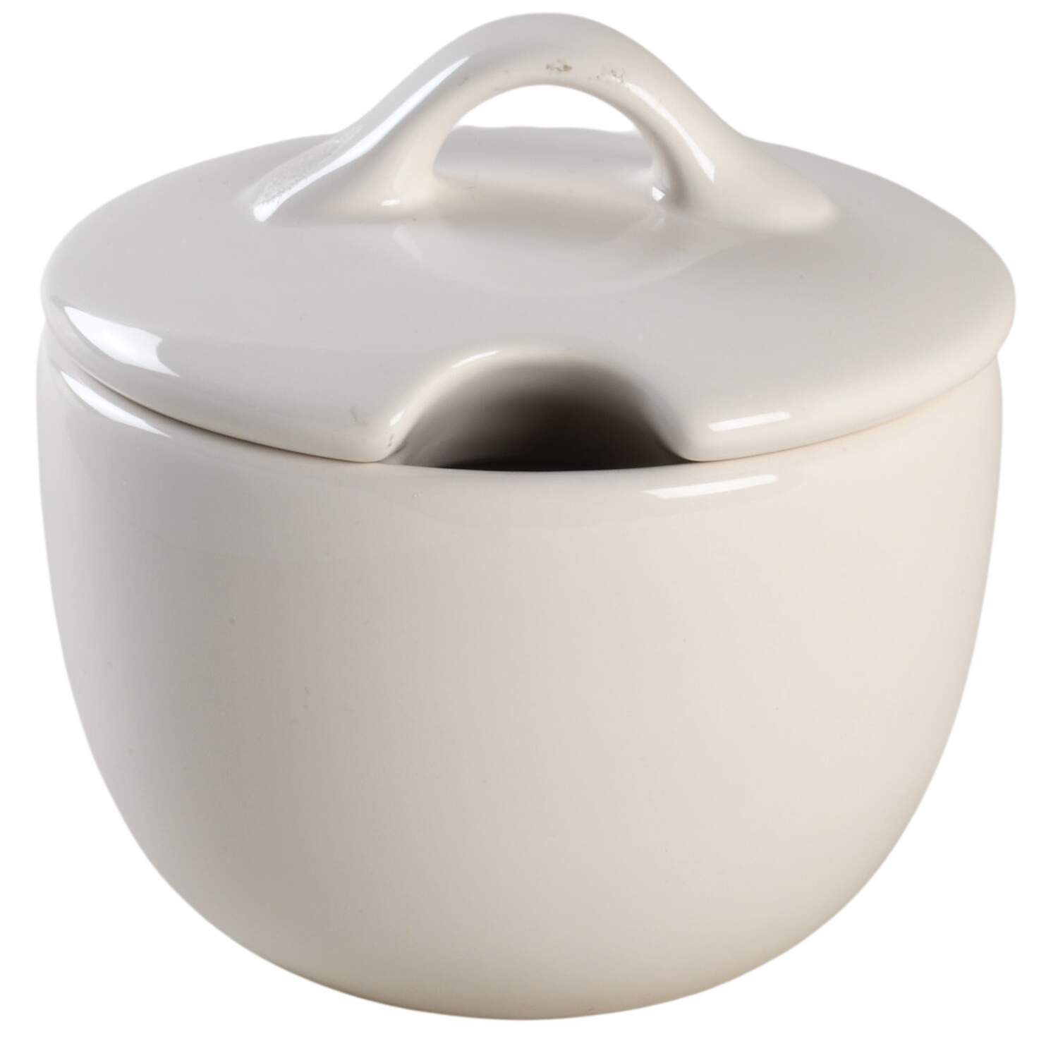 Sausalito Blanca (White) Sugar Bowl & Lid by Pottery Barn China-1