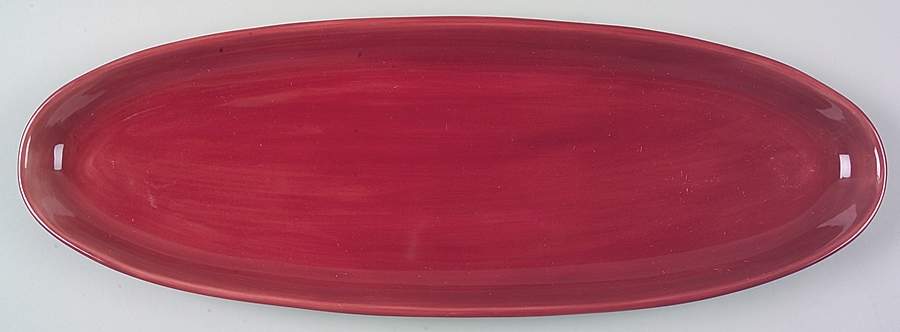 Sausalito Merlot (Red) 20" Fish Platter by Pottery Barn China-1