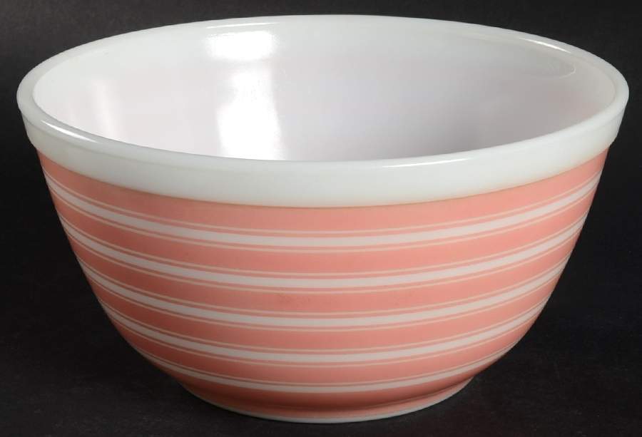 Rainbow Stripes Pink 7" Mixing Bowl by Pyrex-1