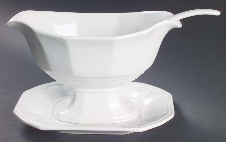 Providence Sauce Boat & Underplate with Ladle by Pfaltzgraff-1