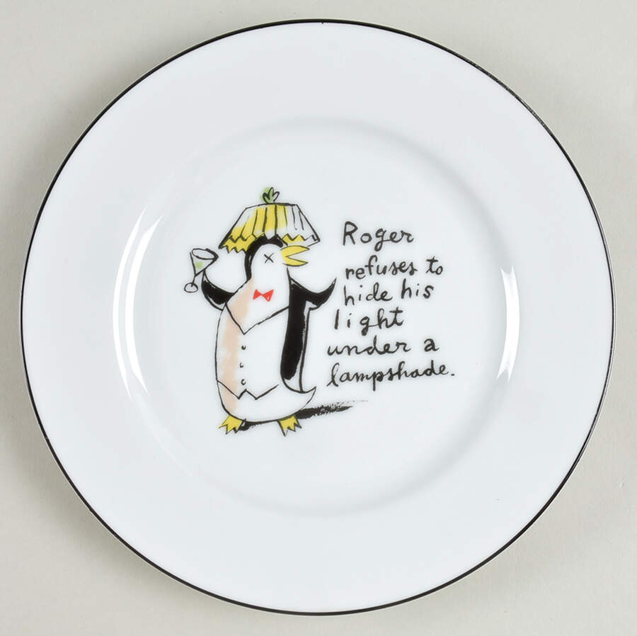 Penguins Salad Plate by Pottery Barn China-1