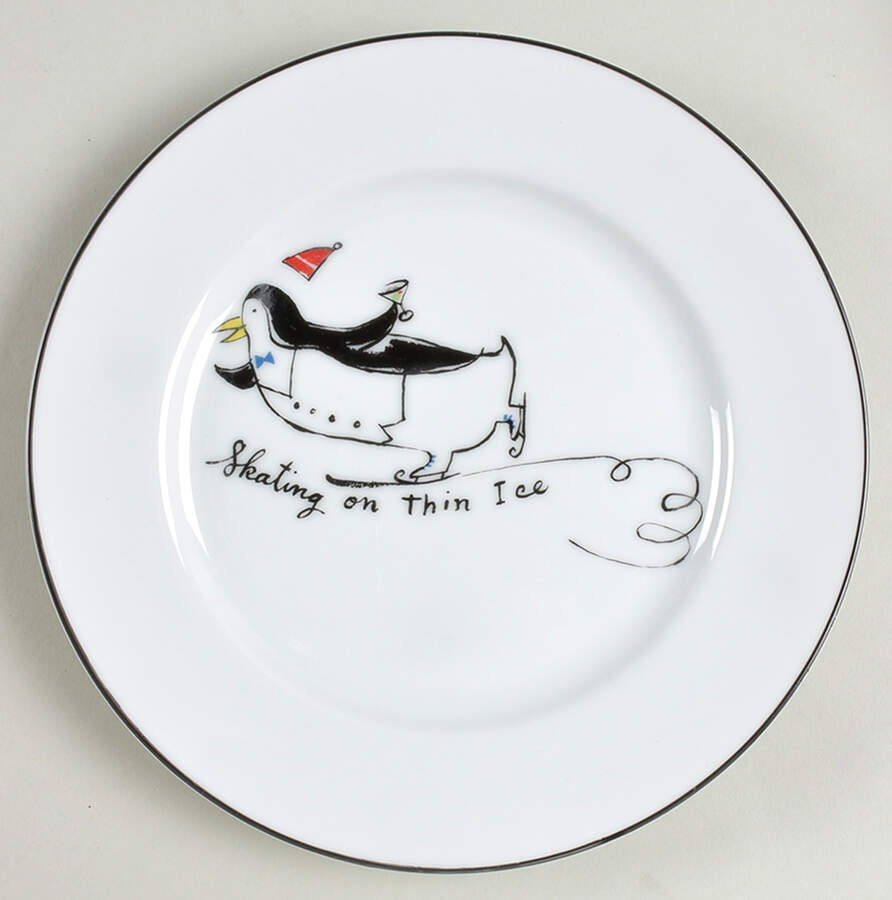 Penguins Salad Plate by Pottery Barn China-1