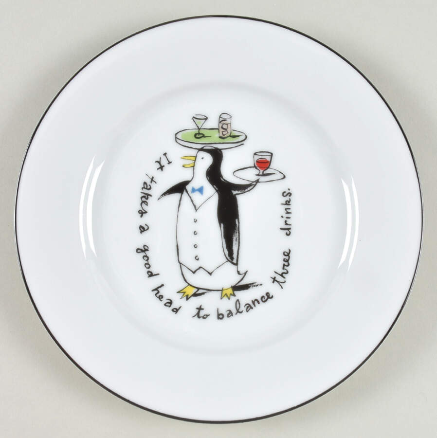 Penguins Salad Plate by Pottery Barn China-1