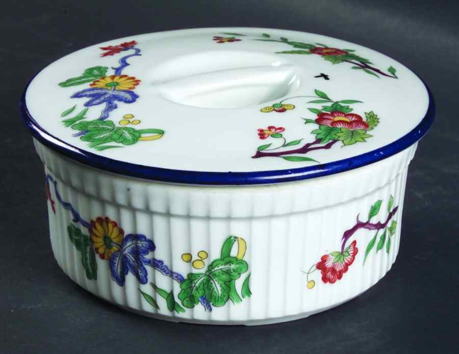 Chateau de Conde Ramekin with Lid by Porcelaine De Paris-1