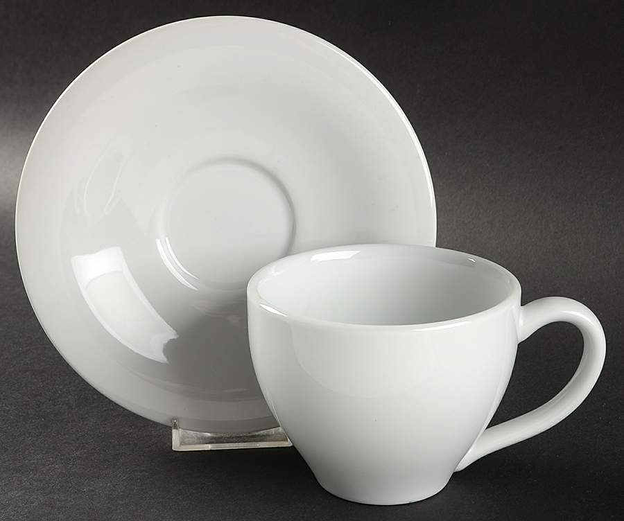 Bistro Flat Cup & Saucer Set by Pottery Barn China-1