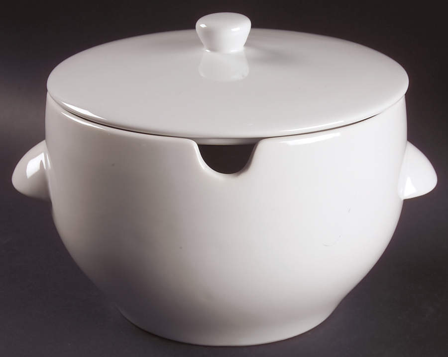 Great White Collection (Rim Shape) Tureen &  Lid by Pottery Barn China-1
