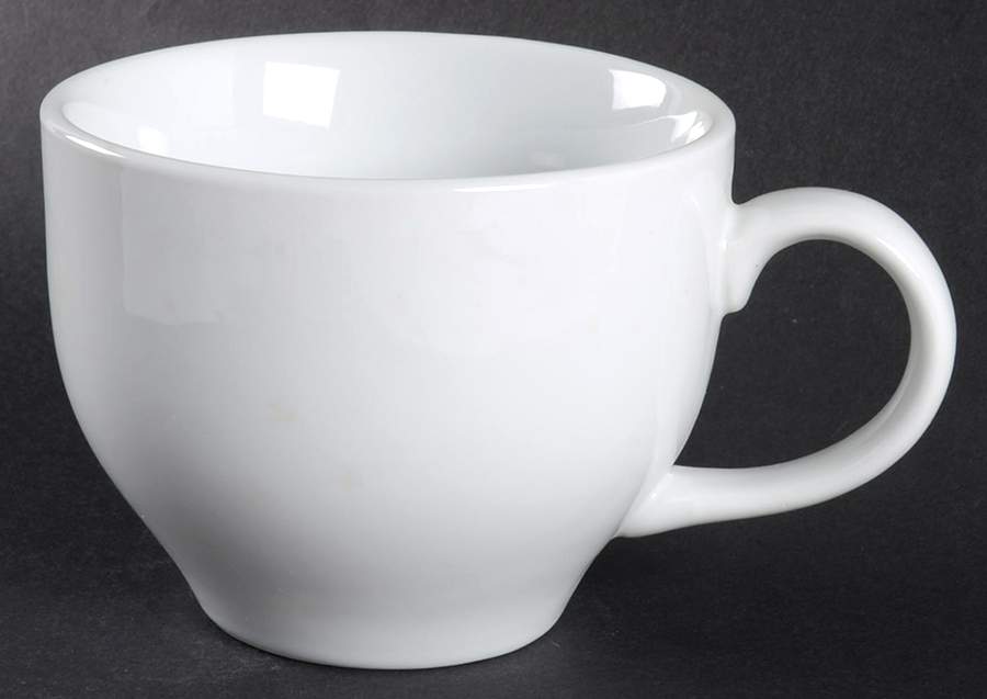 Great White Collection (Rim Shape) Flat Cup by Pottery Barn China-1
