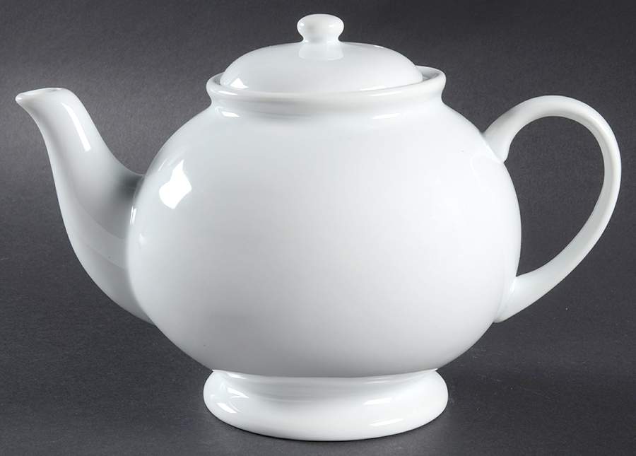 Great White Collection (Rim Shape) Teapot & Lid by Pottery Barn China-1