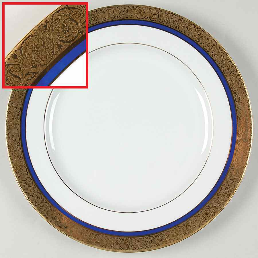 Chambord Cobalt Dinner Plate by Porcel du Site Corot-1