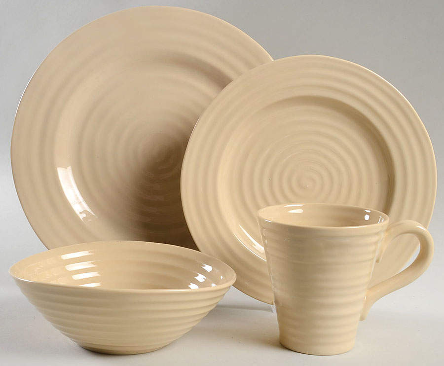 Sophie Conran Biscuit (Beige) 4 Piece Place Setting by Portmeirion-1