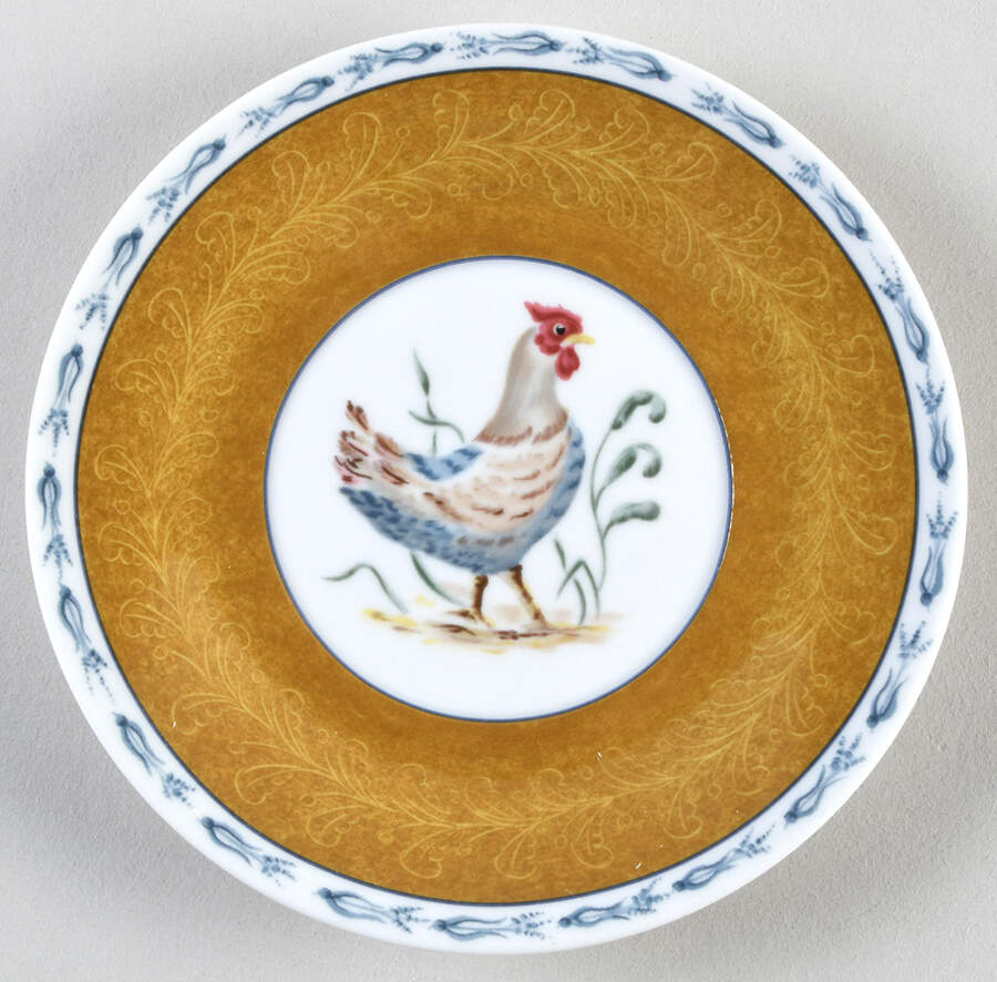 Basse Cour Saucer for Flat Cup by Pierre Frey (Patrick Frey)-1