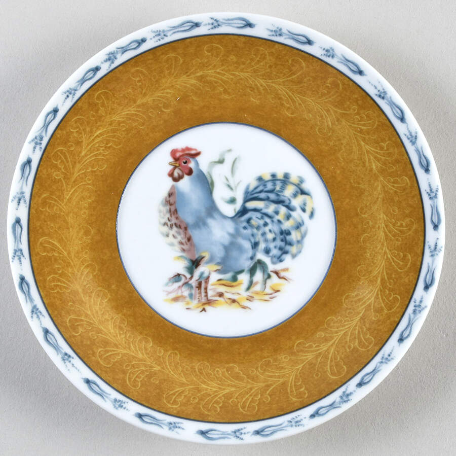 Basse Cour Saucer for Flat Cup by Pierre Frey (Patrick Frey)-1