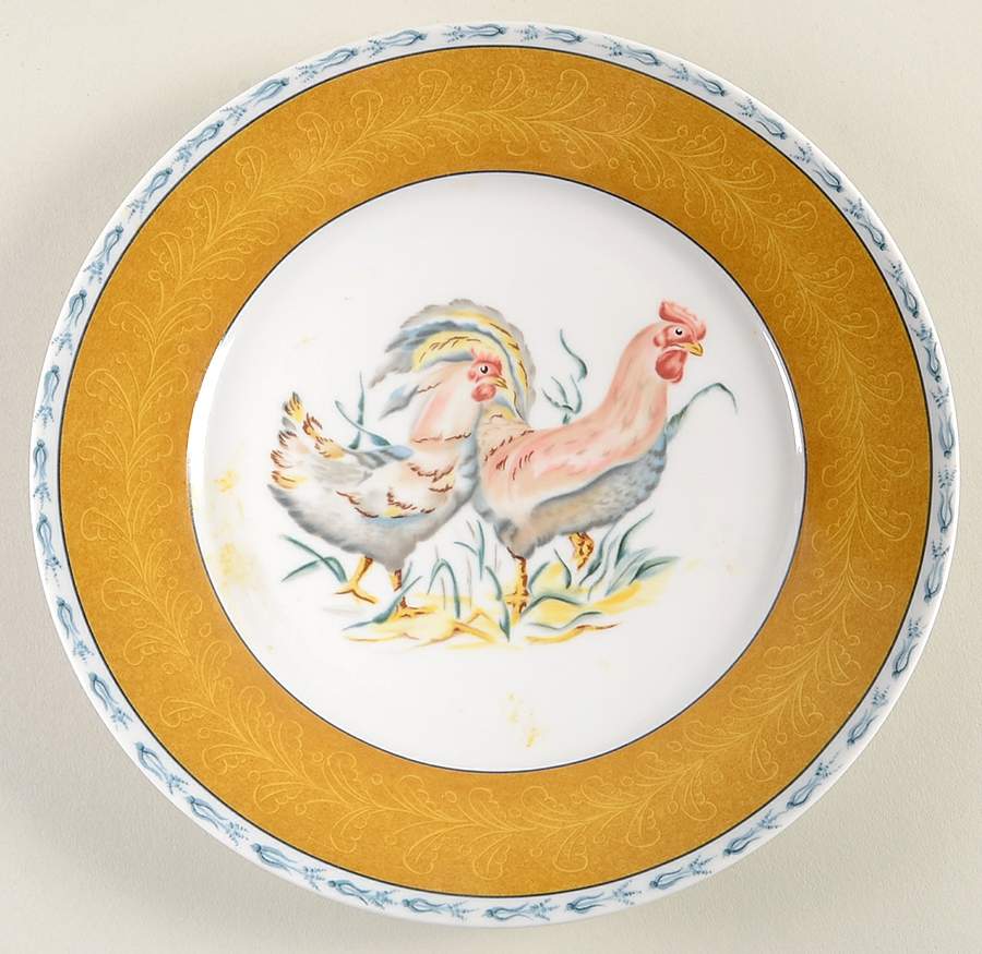 Basse Cour Salad/Dessert Plate by Pierre Frey (Patrick Frey)-1