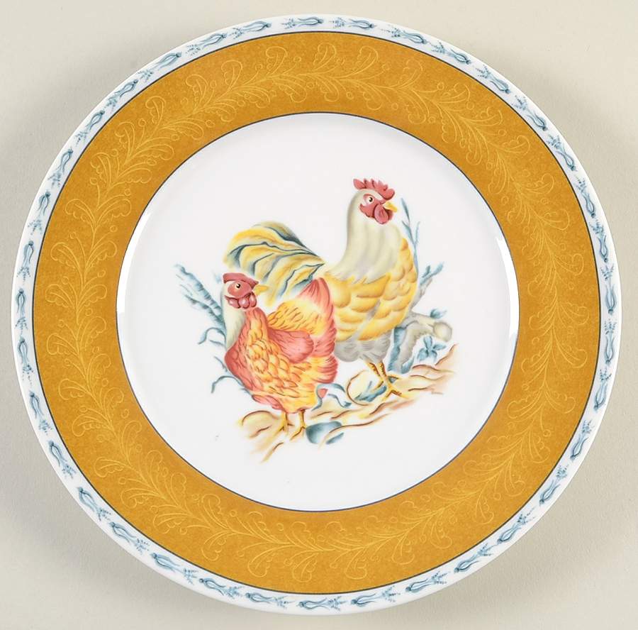 Basse Cour Salad/Dessert Plate by Pierre Frey (Patrick Frey)-1