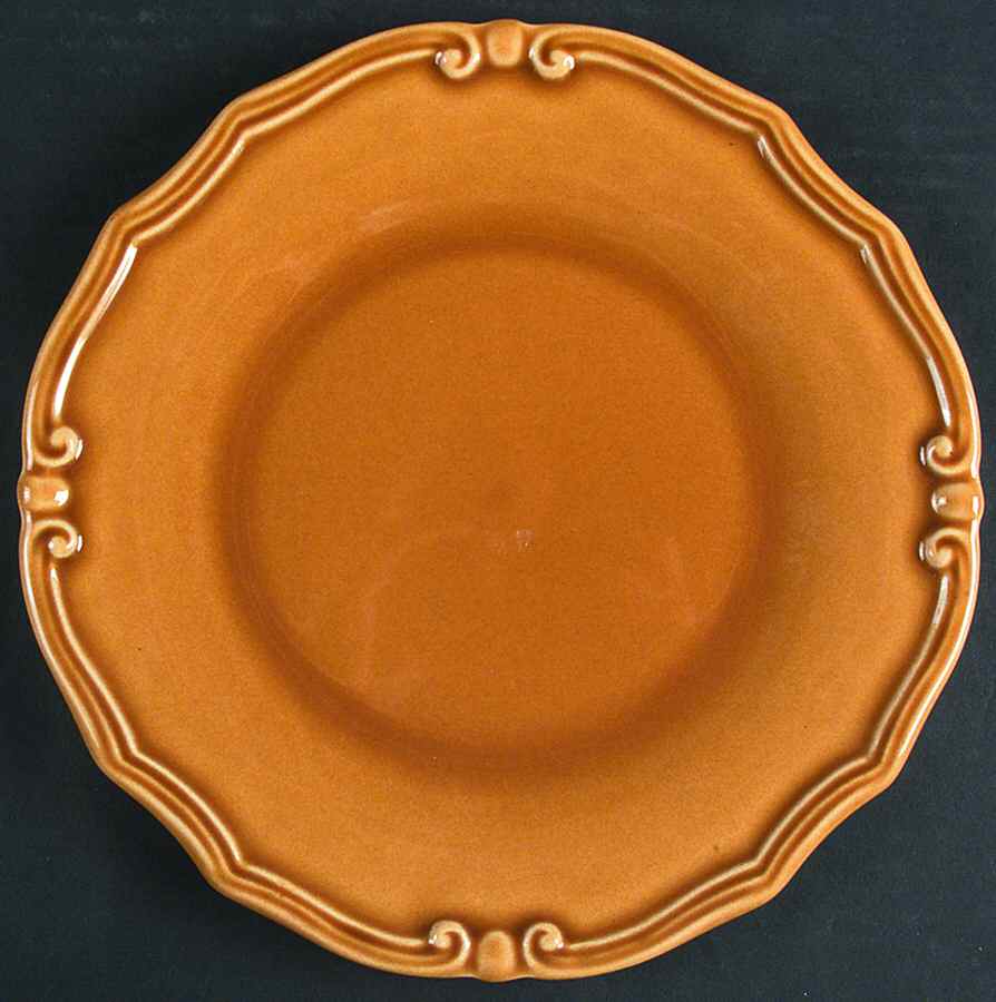 European Country Butterscotch Dinner Plate by Pier 1-1