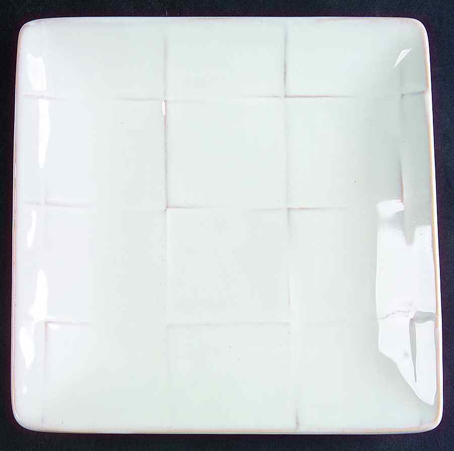 Cubic White Square Salad Plate by Pier 1-1
