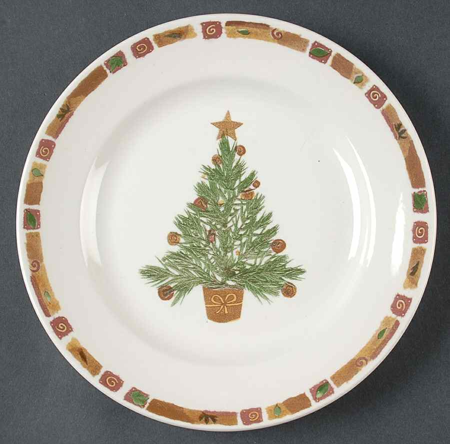 Natural Christmas Salad Plate by Pier 1-1