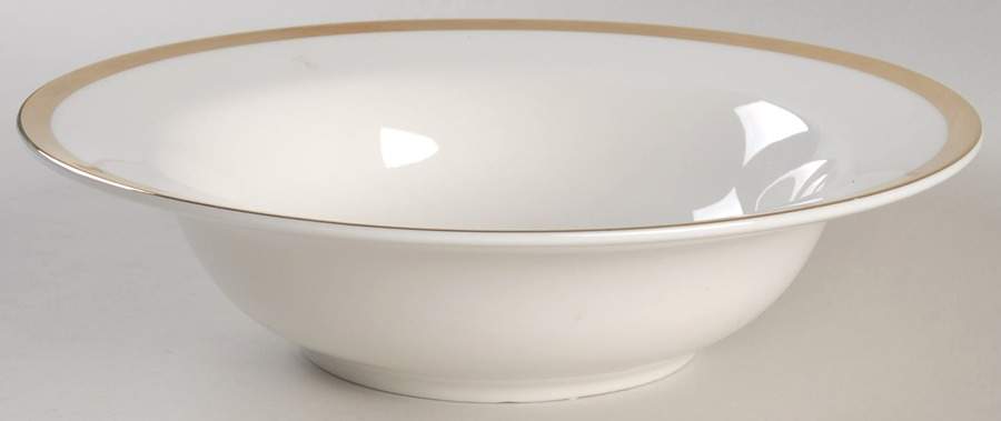 Gold Band Rim Soup Bowl by Pier 1-1