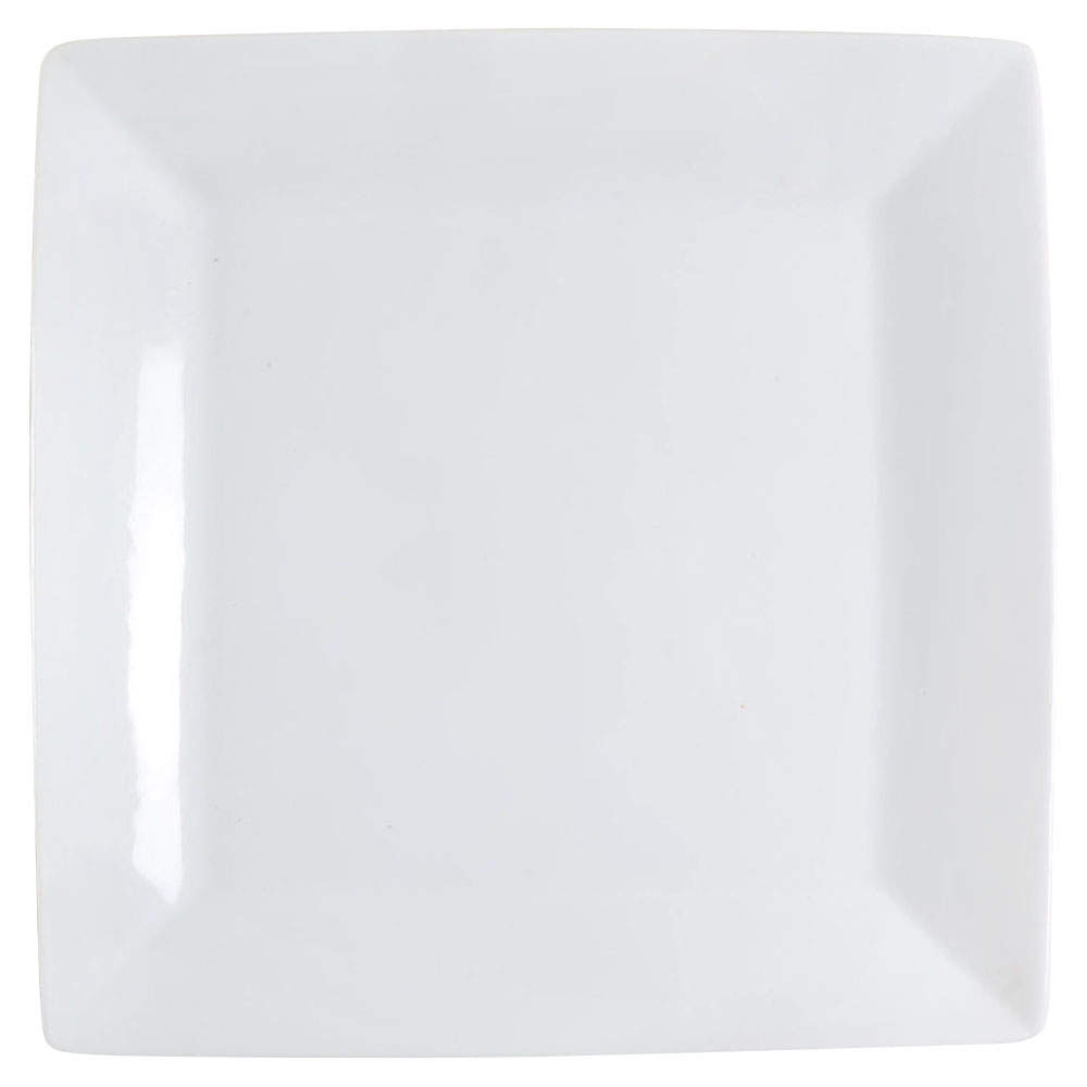 Luminous White Square Dinner Plate by Pier 1-1