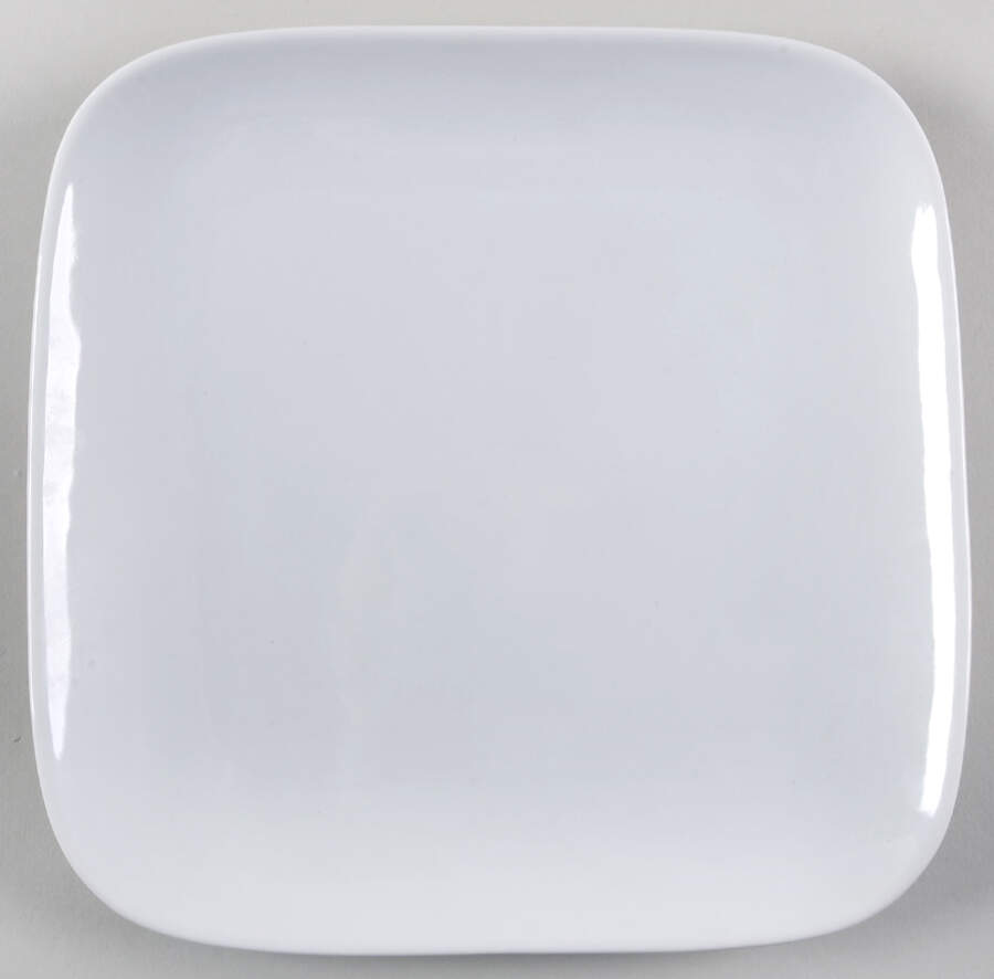 Luminous White Square Dinner Plate by Pier 1-1
