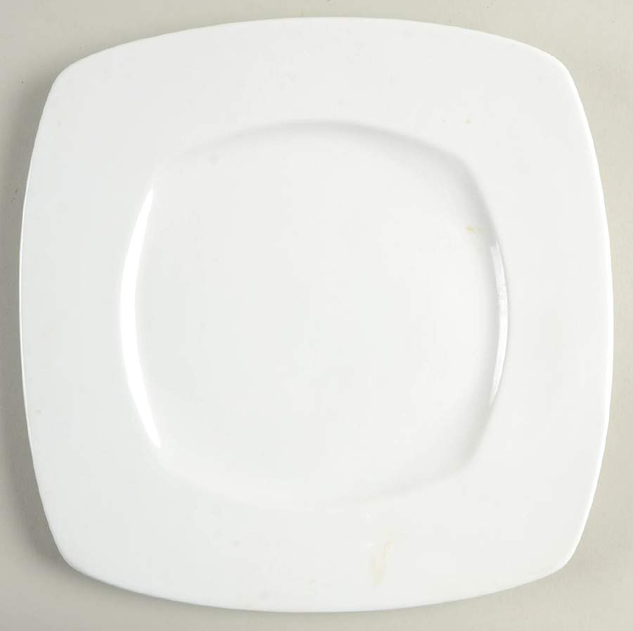 Luminous White Square Dinner Plate by Pier 1-1