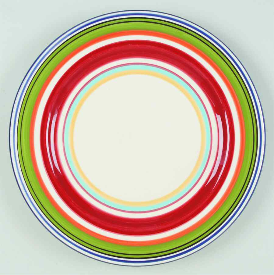 Espadrille Stripe Dinner Plate by Pottery Barn China-1